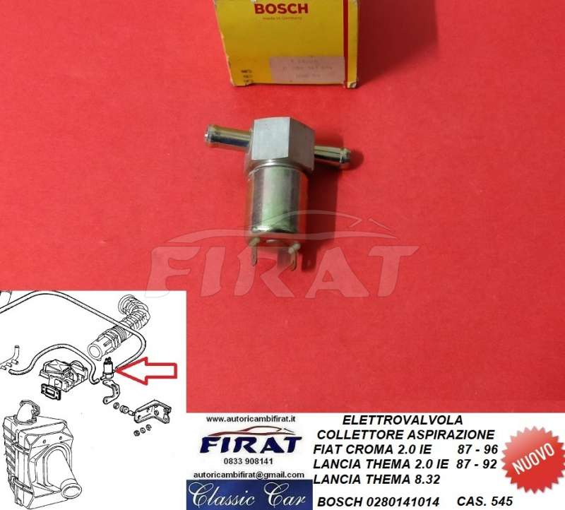 ELETTROVALVOLA COLLETTORE ASPIRAZ. FIAT CROMA-THEMA (0280141014)